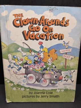 1983 The Clown-Arounds Go On Vacation Hardback Children's book Vintage Fair